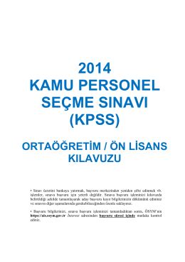 kpss kılavuzu 2014